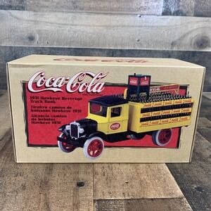 Coca-Cola 1931 Hawkeye‎ Beverage Truck Bank In Box 1/34 scale New